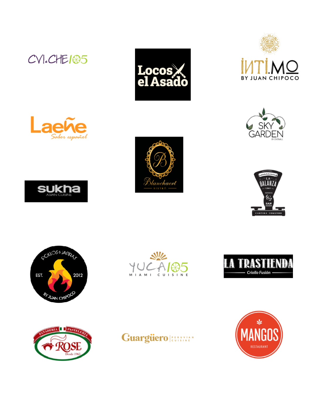 Logos de clientes de FYD Restaurant Performance